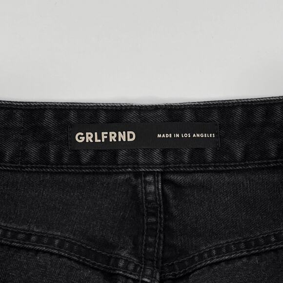 GRLFRND NWT The Amanda Boyfriend Jeans Downtown Black Women’s Size 27 Mid Rise - Picture 5 of 7